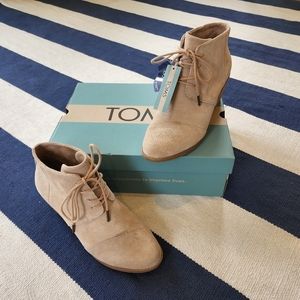 TOMS suede wedge Hyde Bootie